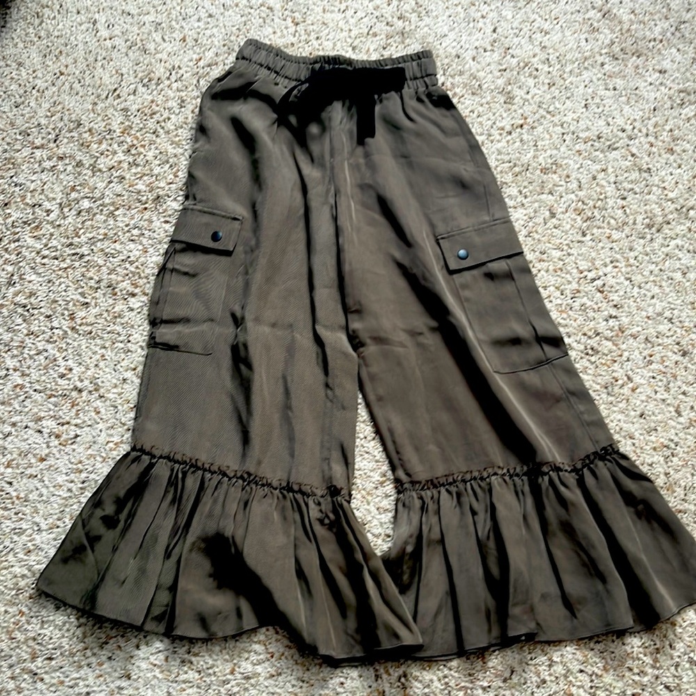 Brand new without tags silk like flare pants